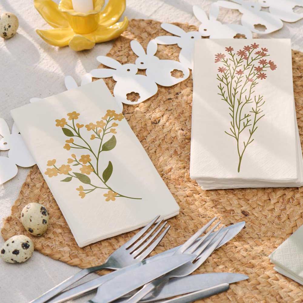 Ib Laursen - Serviette gelbe Blume 16 Stück