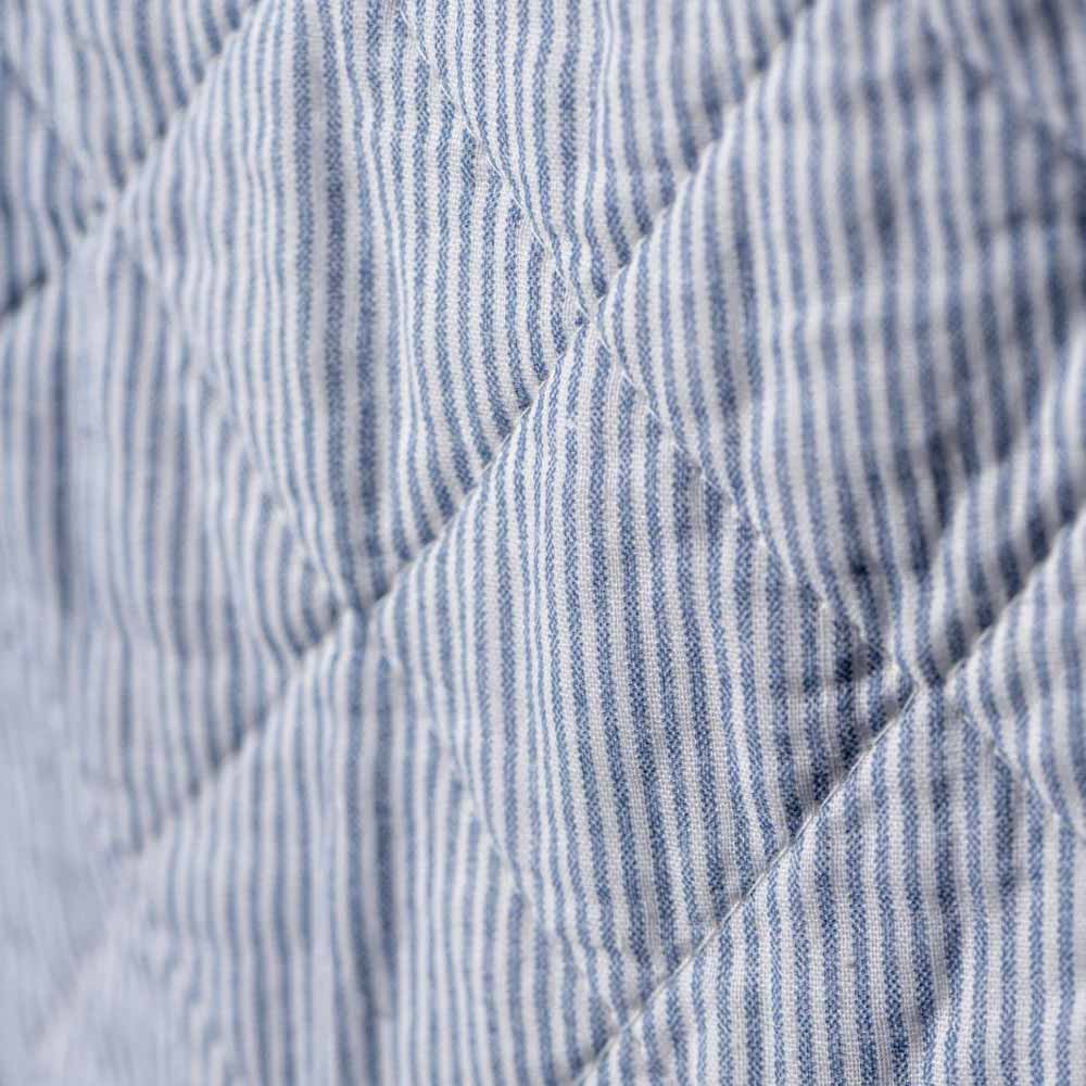 Ib Laursen - Tasche gesteppt weiß und blau gestreift