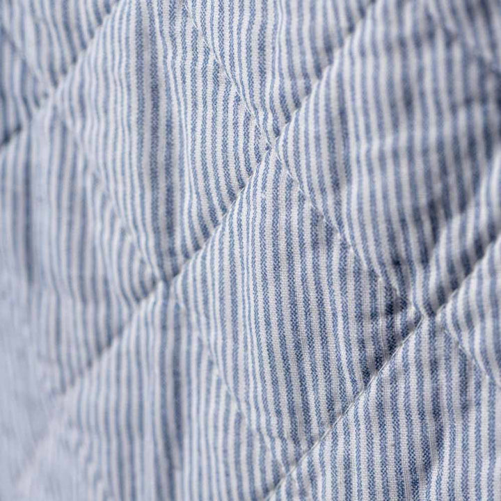 Ib Laursen - Tasche gesteppt weiß und blau gestreift