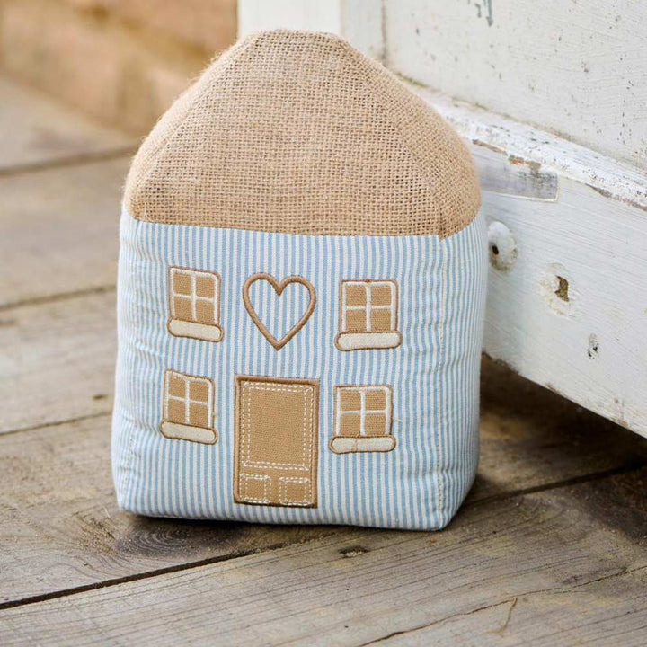 Ib Laursen - Türstopper Haus weiße und hellblaue Streifen