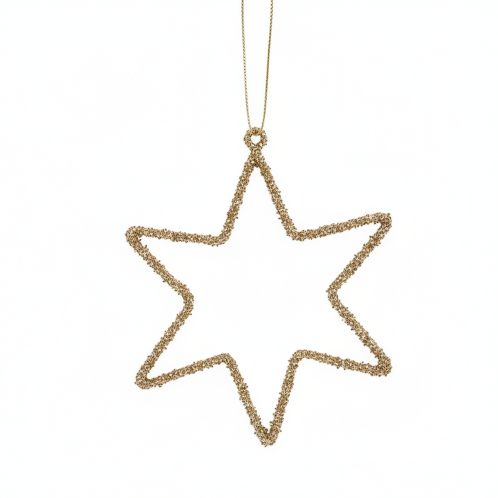 Ib Laursen - Weihnachtsschmuck zum hängen 4 ass mit Glitter