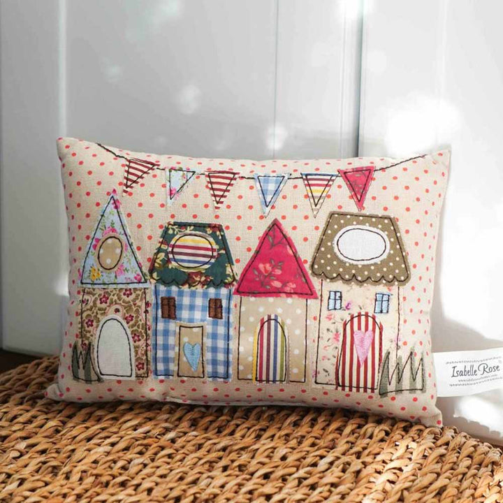 Isabelle Rose - Deko-Kissen Häuser Landhausstil 20x28 cm