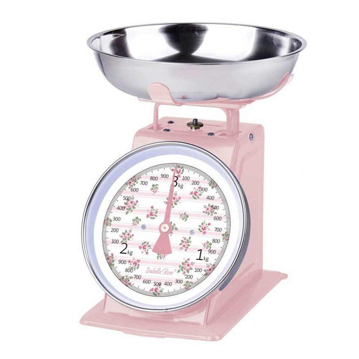 Isabelle Rose - Küchenwaage Retro mit floralem Design auf dem Zifferblatt.