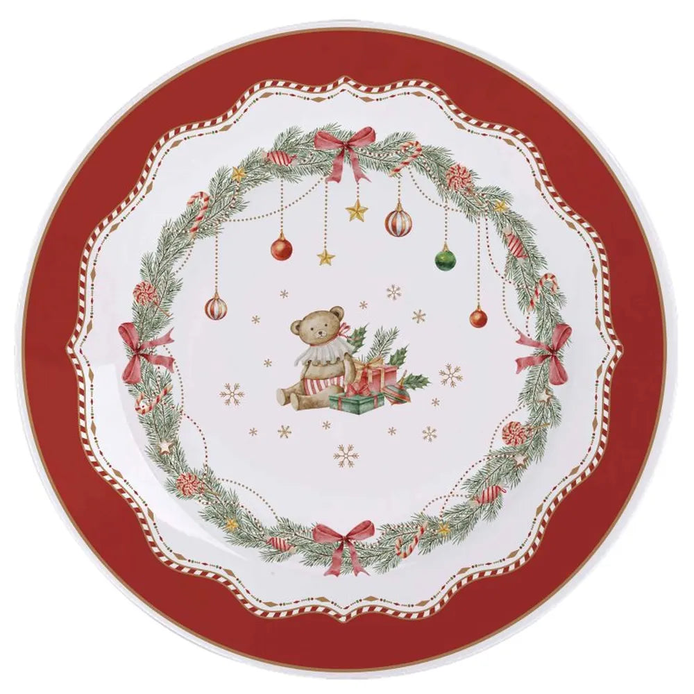 Isabelle Rose - Porzellan Dessertteller Bär Happy Holidays 19,5 cm