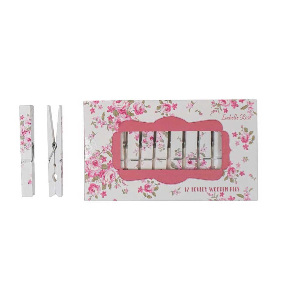 Isabelle Rose - Wäscheklammern Holz 12er-Set