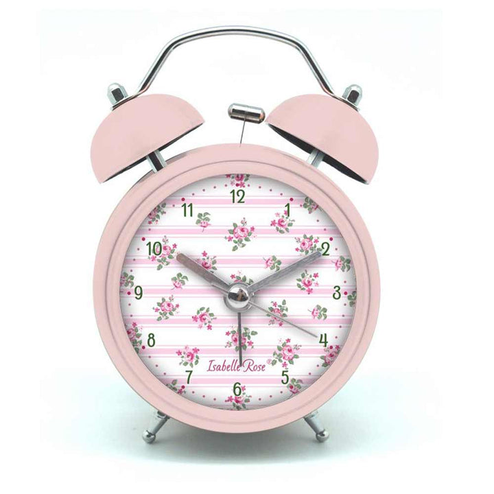 Eine Isabelle Rose – Wecker Retro mit Blumenmuster auf der Vorderseite.