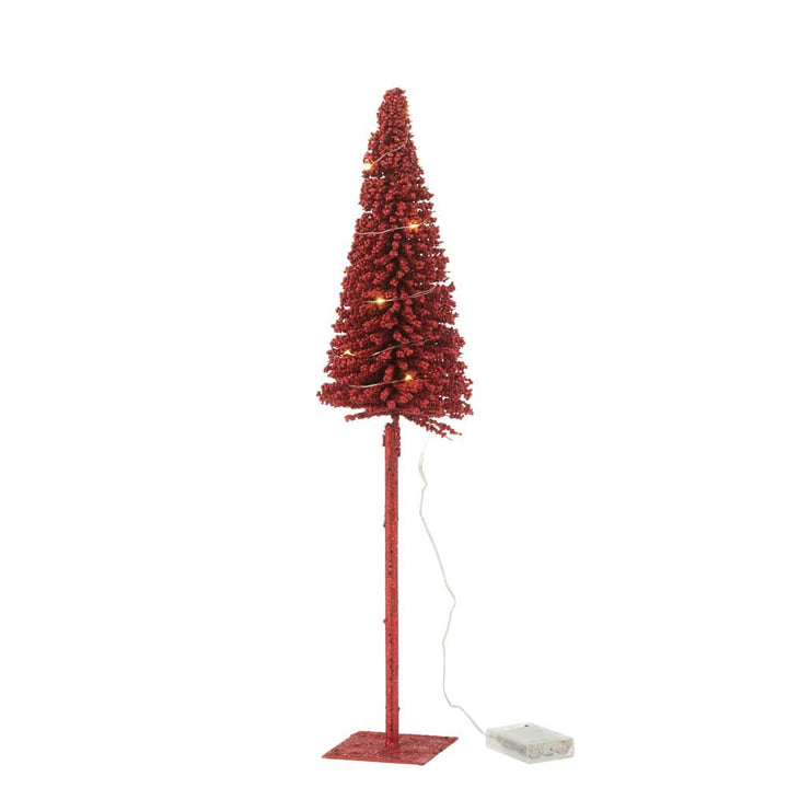 J-Line - Baum stehend Mega 58 cm rot mit LED-Beleuchtung