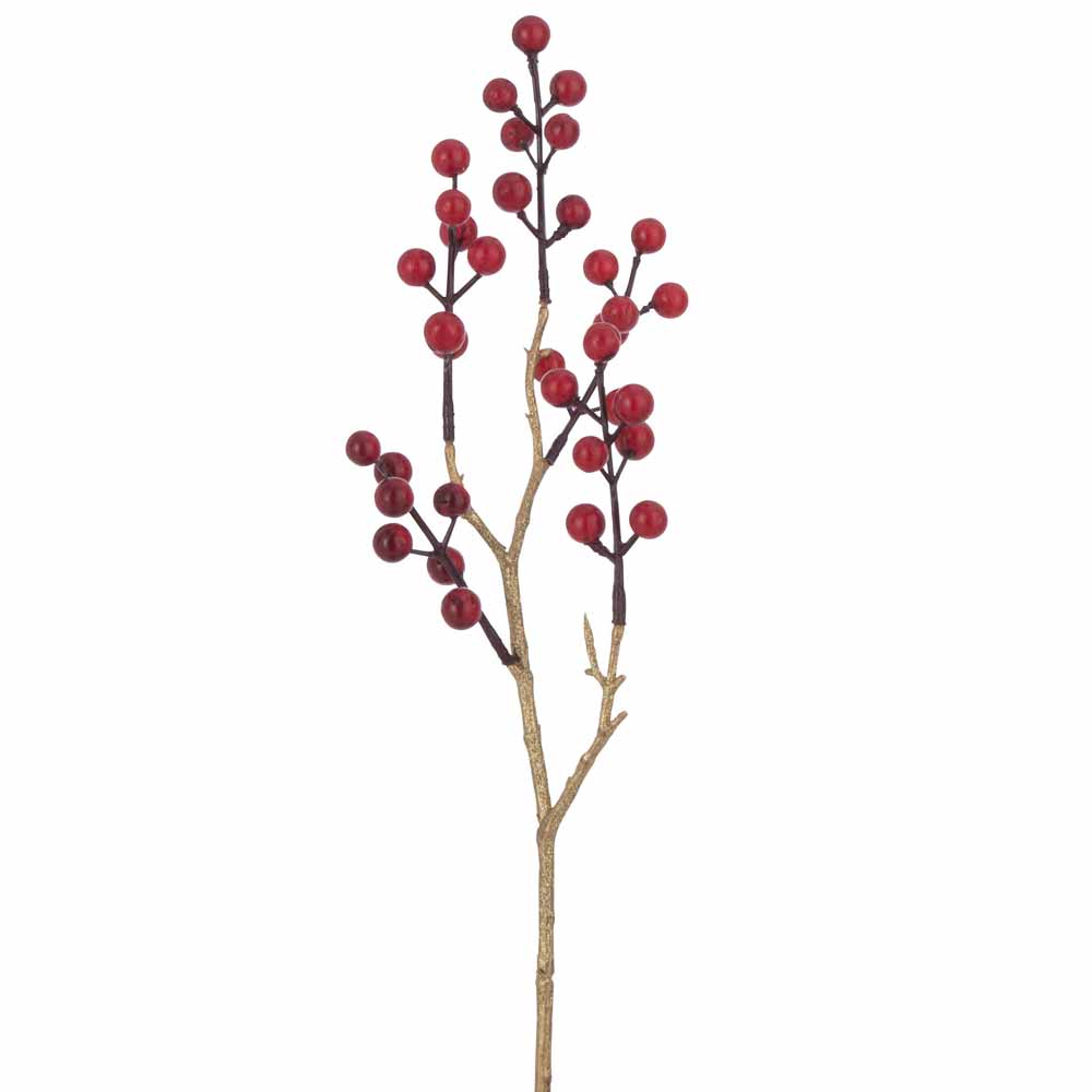 J-Line - Beeren Kunst Rot-Gold 50 cm