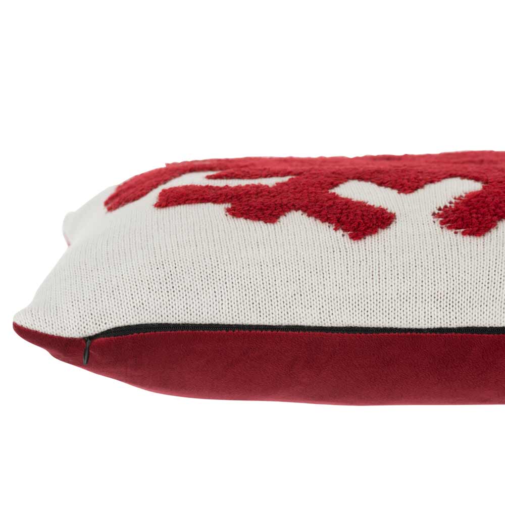 J-Line - Kissen Eiskristall Nordic red