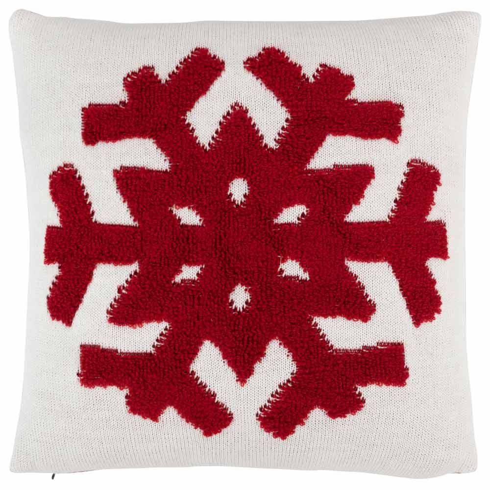J-Line - Kissen Eiskristall Nordic red