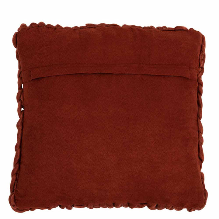 J-Line - Kissen gestrickt burned red
