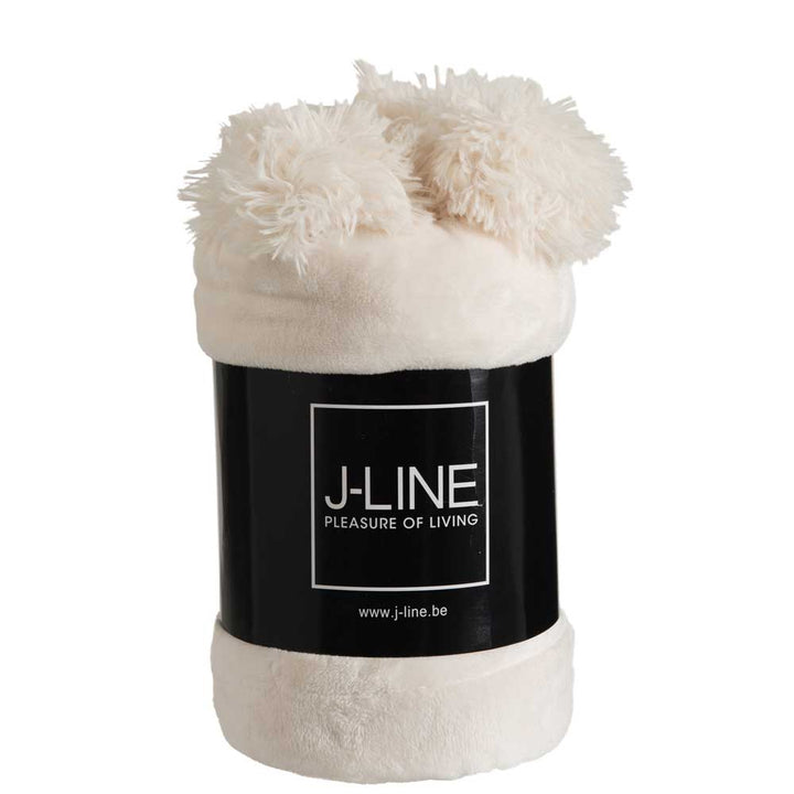J-Line - Plaid Pompom Polyes