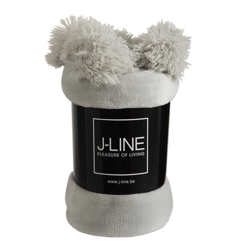J-Line - Plaid Pompom Polyes
