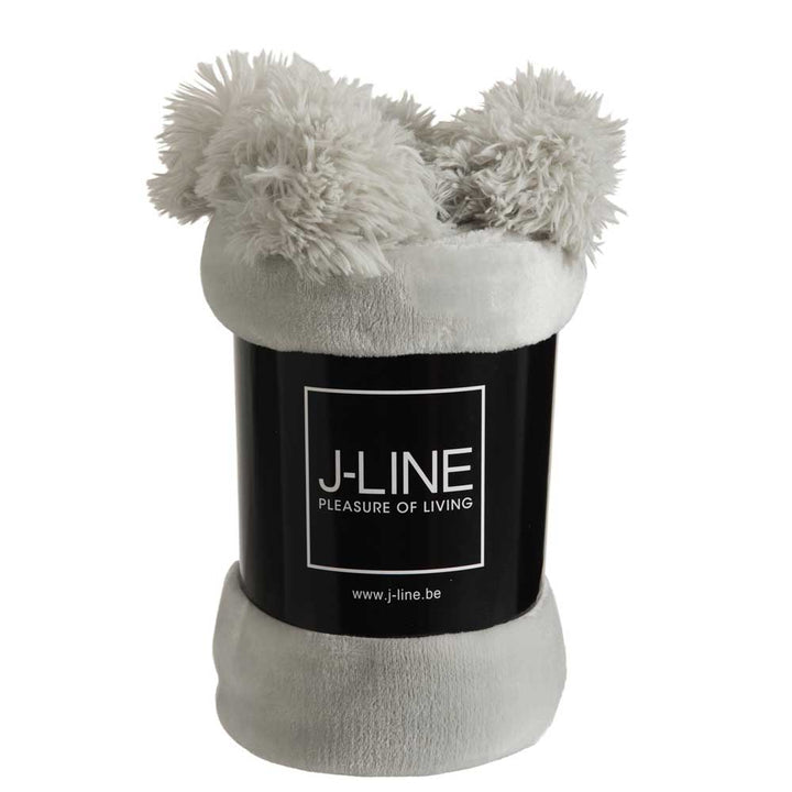 J-Line - Plaid Pompom Polyes