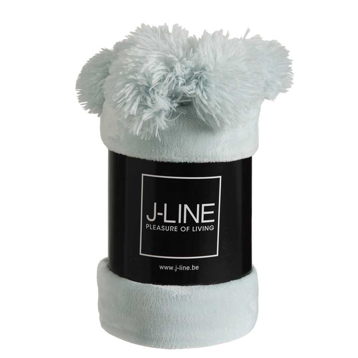 J-Line - Plaid Pompom Polyes