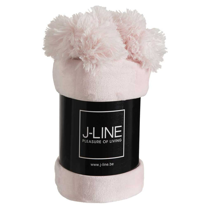 J-Line - Plaid Pompom Polyes