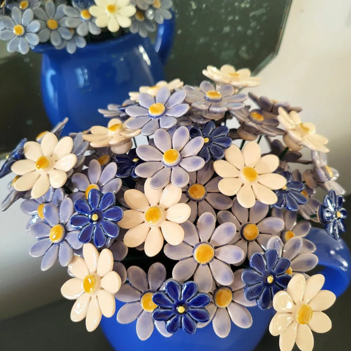 Department-M - Gänseblümchen Blume Keramik klein weiß