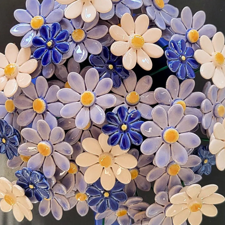 Department-M - Gänseblümchen Blume Keramik klein weiß