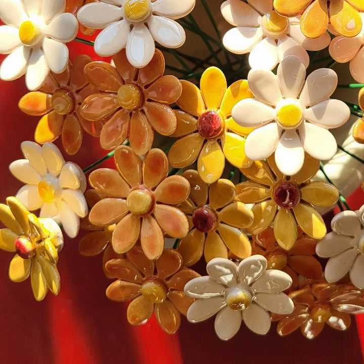 Department-M - Gänseblümchen Blume Keramik klein weiß