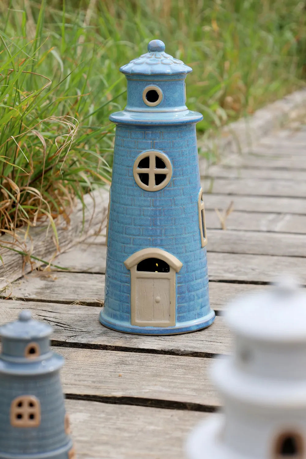 Chic Antique - Leuchtturm Keramik LED Opal