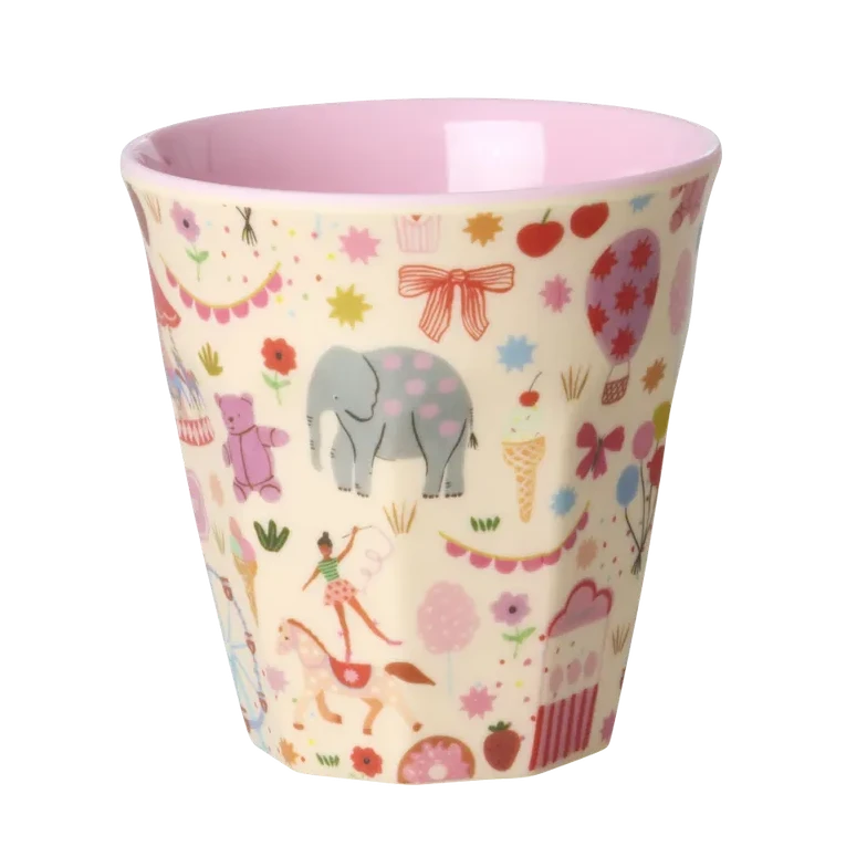 Rice - Kleiner Kinderbecher Melamin Pink Fun Fair