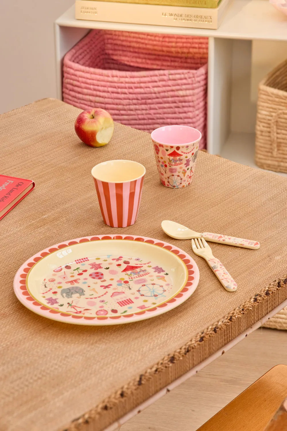 Rice - Kleiner Kinderbecher Melamin Pink Fun Fair