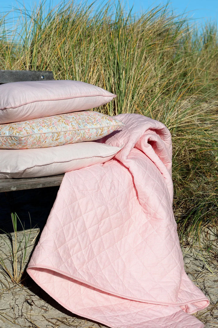Chic Antique - Kissenhülle Baumwolle Rosa und Weiß