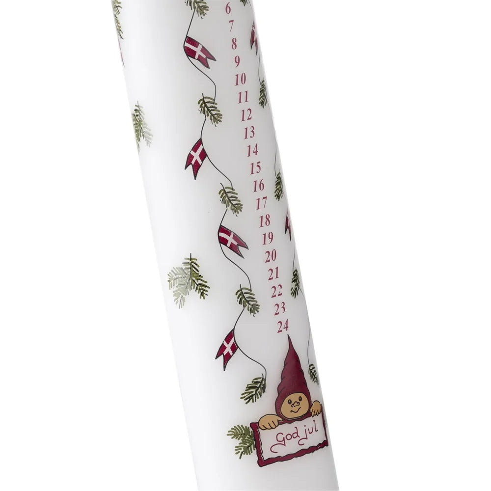 Klarborg Denmark - Adventskerze 1-24 Wichtel Paw White