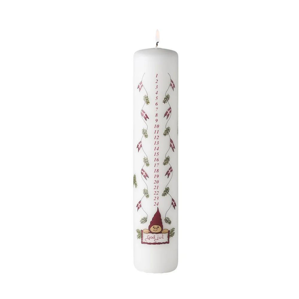 Klarborg Denmark - Adventskerze 1-24 Wichtel Paw White