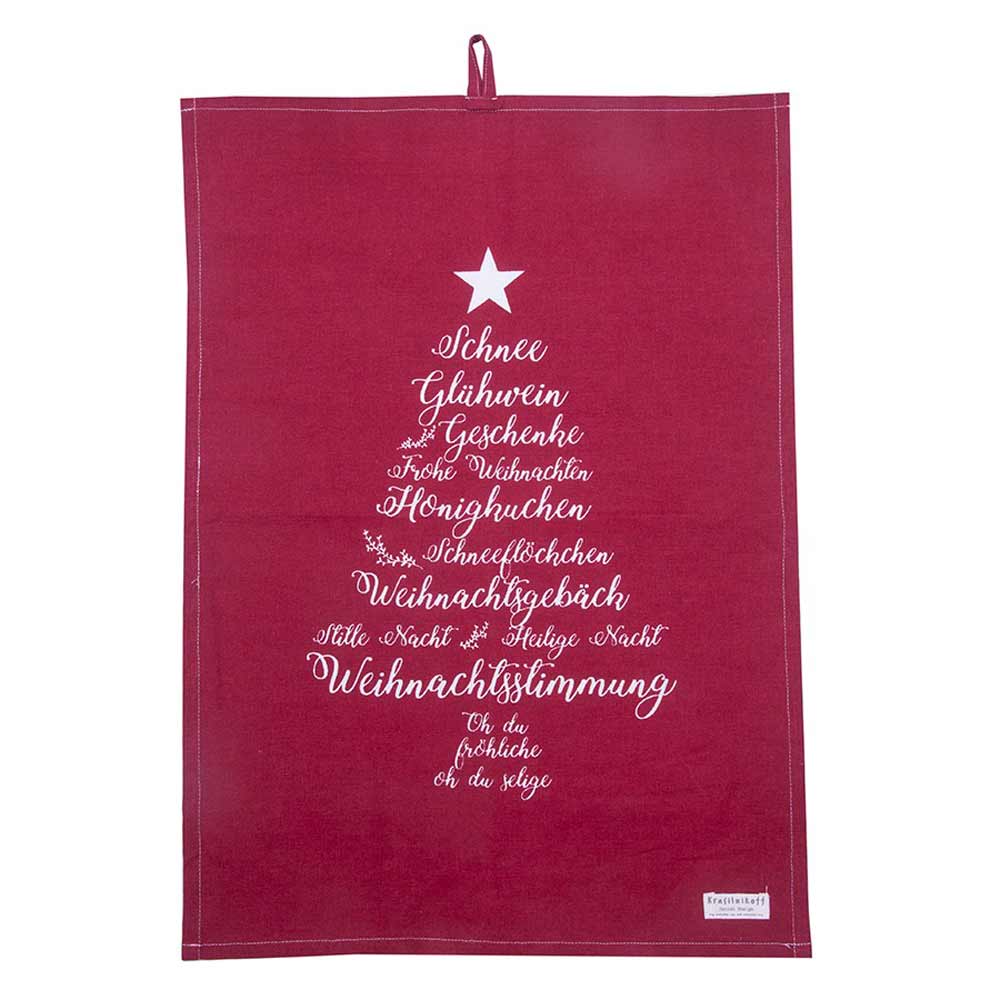 Krasilnikoff - Geschirrtuch Christmas words