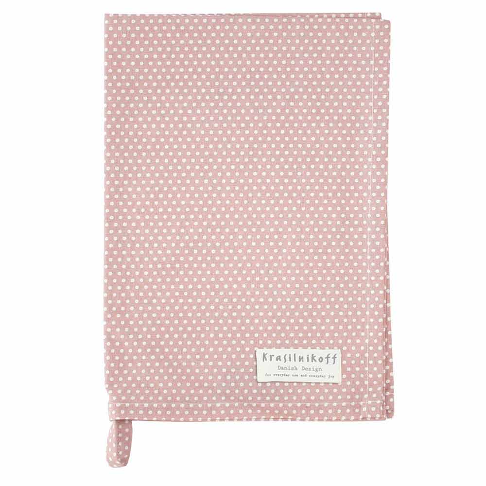 Krasilnikoff - Geschirrtuch Kleine Punkte Dusty Rose