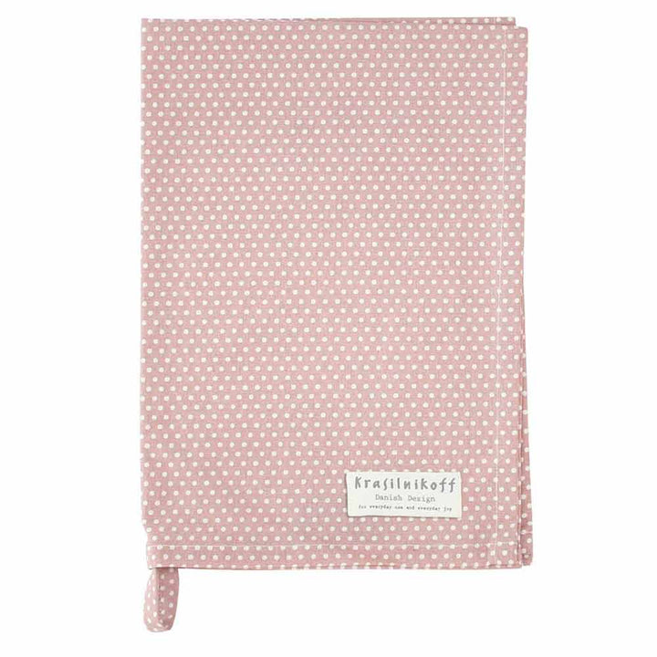 Krasilnikoff - Geschirrtuch Kleine Punkte Dusty Rose