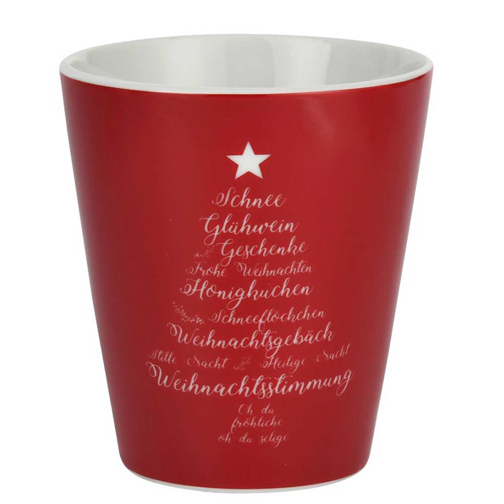 Krasilnikoff - Happy Mug Christmas Words Rot