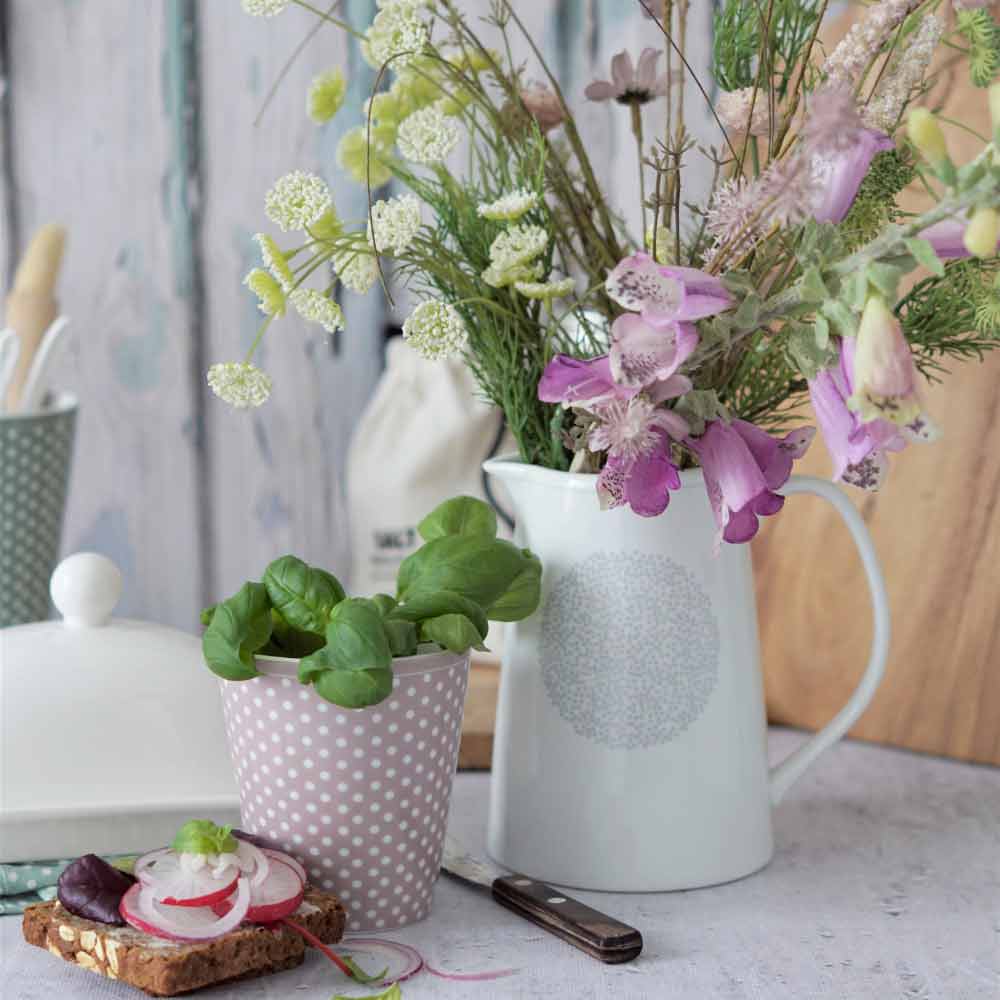 Krasilnikoff - Happy Mug Micro dots Dusty Pink