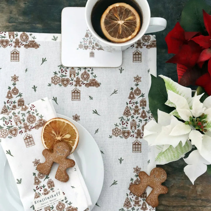 Krasilnikoff - Platzset Christmas Tree Gingerbread Allover