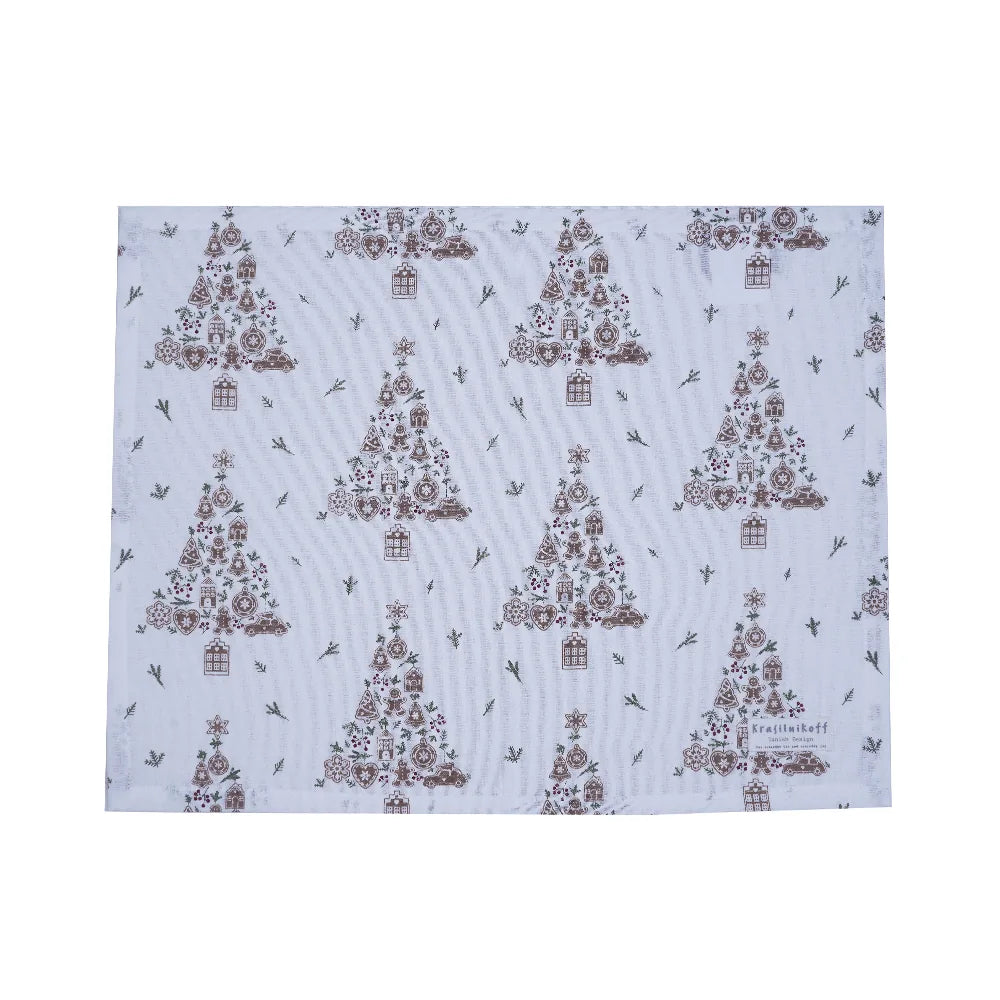 Krasilnikoff - Platzset Christmas Tree Gingerbread Allover