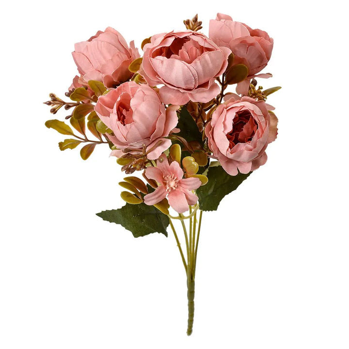 Clayre & Eef - Künstliche Blume Rosen rosa 34 cm
