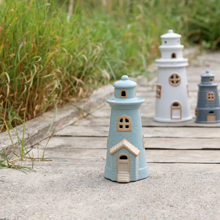 Chic Antique - Leuchtturm Keramik LED Sky Blue