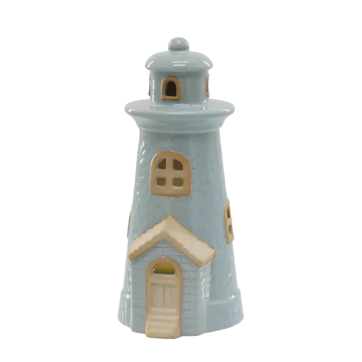 Chic Antique - Leuchtturm Keramik LED Sky Blue