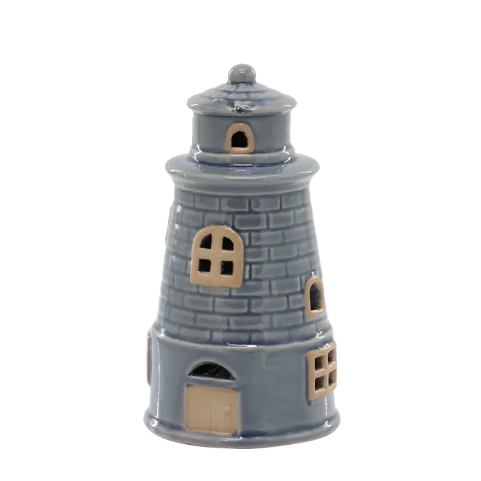 Chic Antique - Keramik Leuchtturm Ocean mit LED