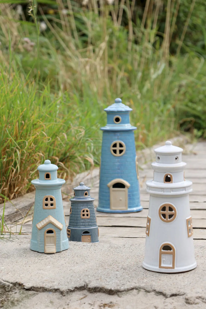 Chic Antique - Keramik Leuchtturm Ocean mit LED