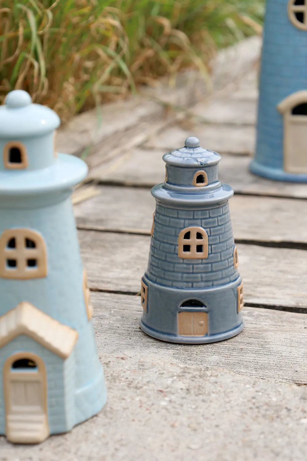 Chic Antique - Keramik Leuchtturm Ocean mit LED