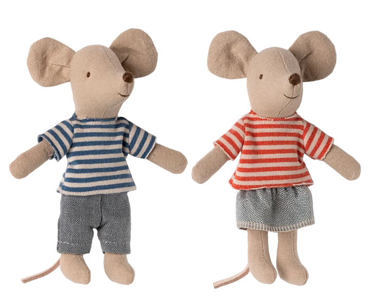 Maileg - LouiMax und Stella kleiner Bruder und kleine Schwester Mäuse