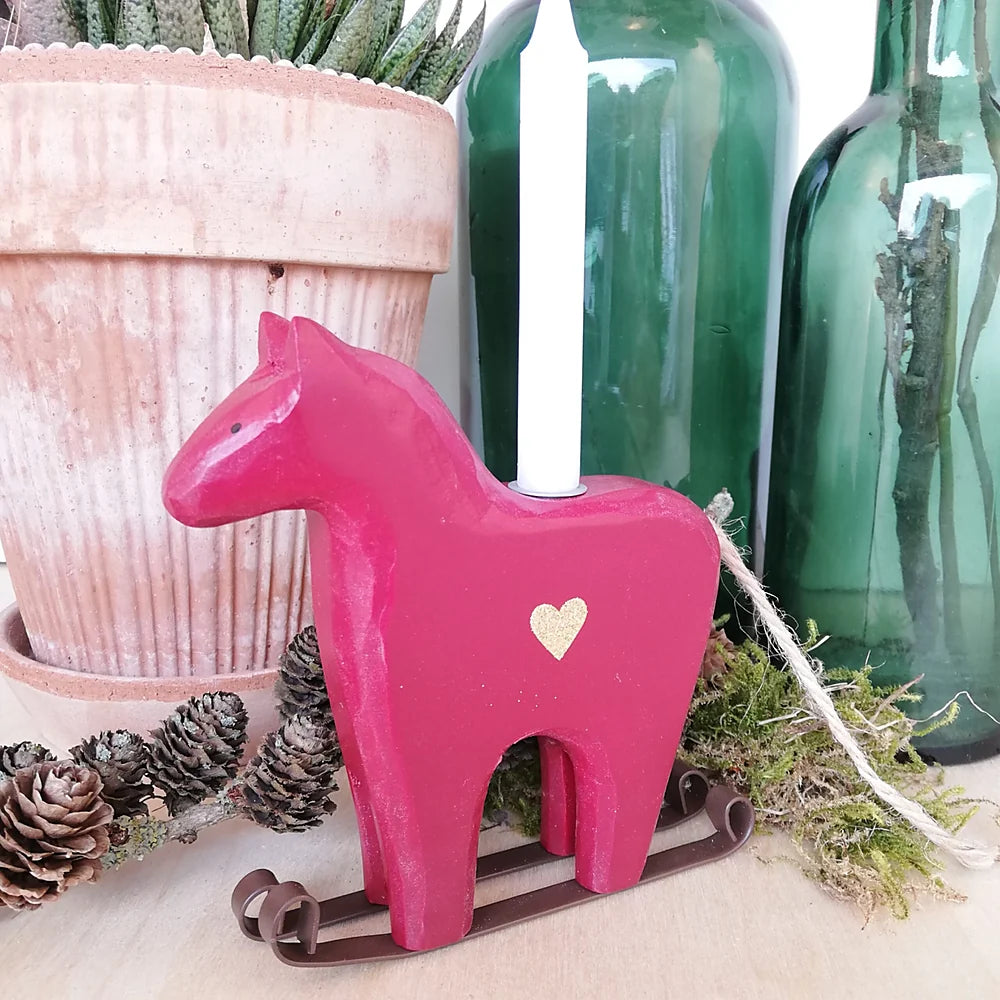 Madleys - Kerzenhalter Pferd auf Schlitten