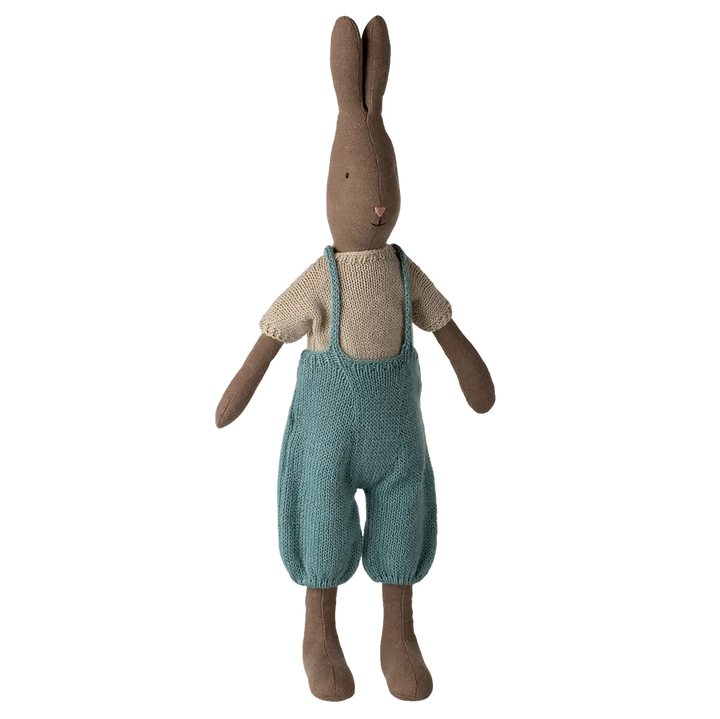 Maileg - Hase Rabbit Größe 3 Braun Strickshirt und Latzhose