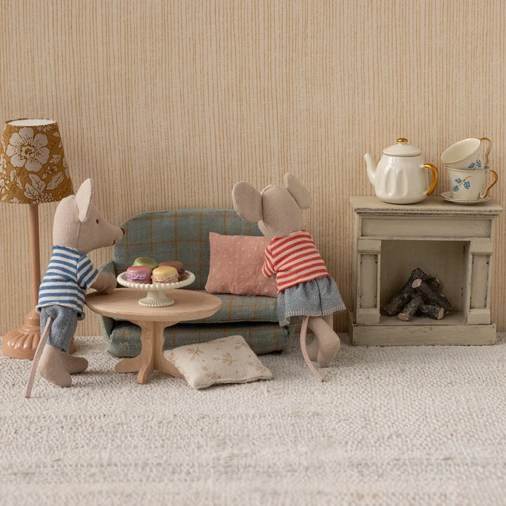 Maileg - Ovaler Couchtisch, Maus Miniatur - Natur