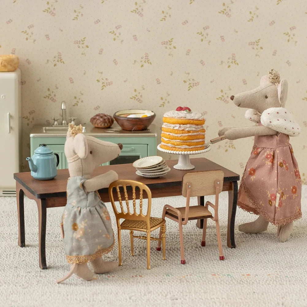 Maileg - Partykuchen und Tortenständer Maus - Off white