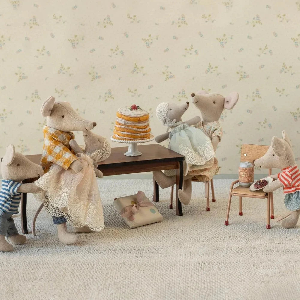 Maileg - Partykuchen und Tortenständer Maus - Off white
