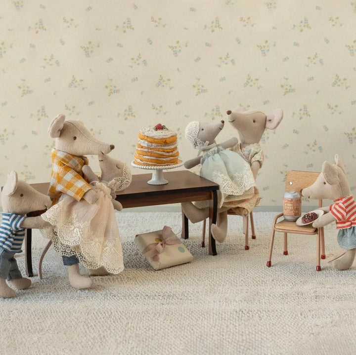 Maileg - Partykuchen und Tortenständer Maus - Off white
