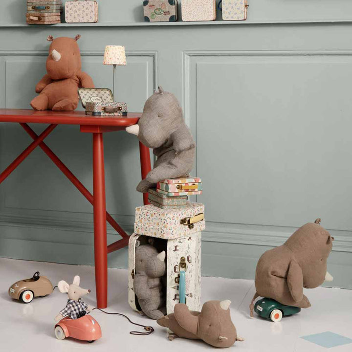 Maileg - Safari Friends Rhino Nashorn Small Blau/Sand